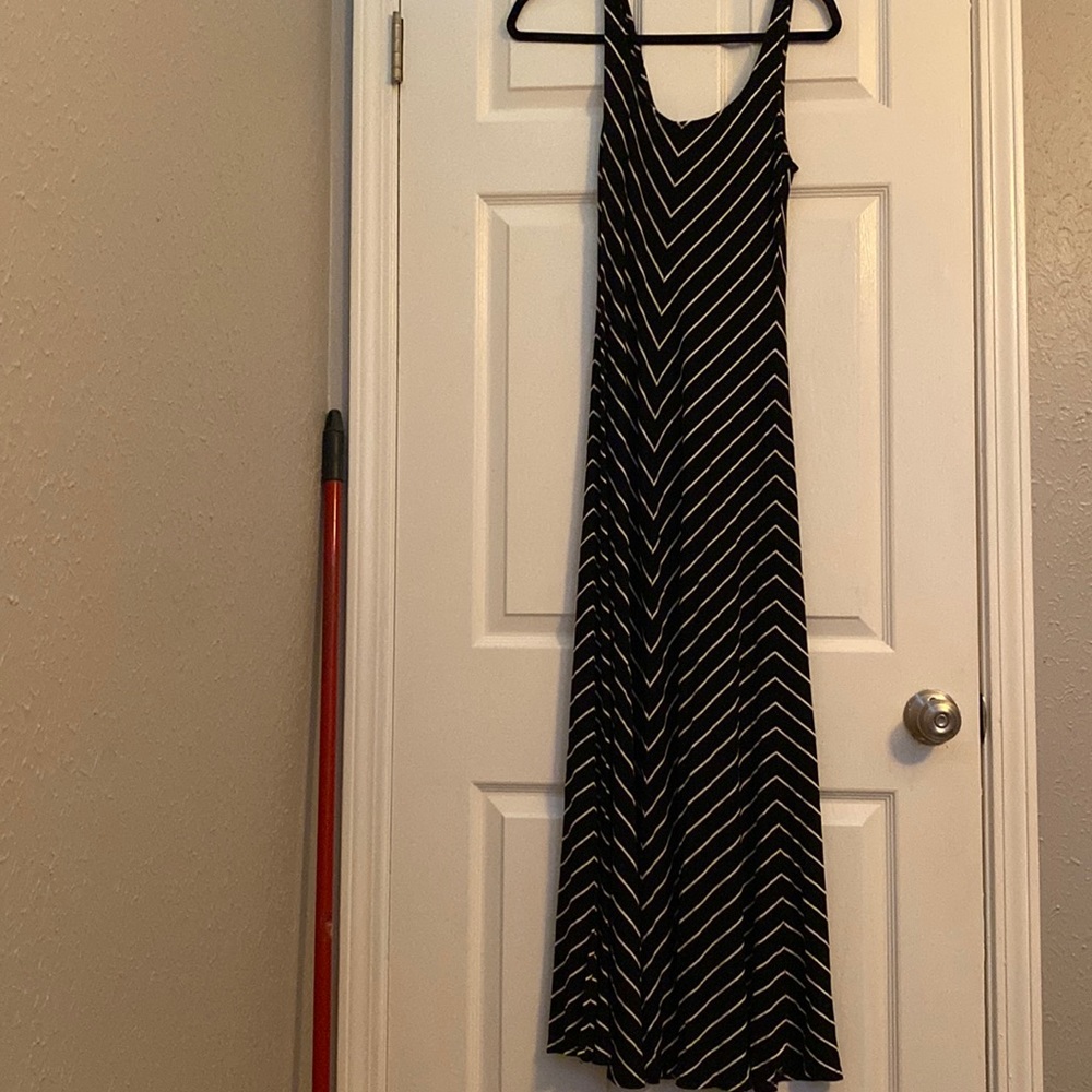 Black stripped dress size m from matty m